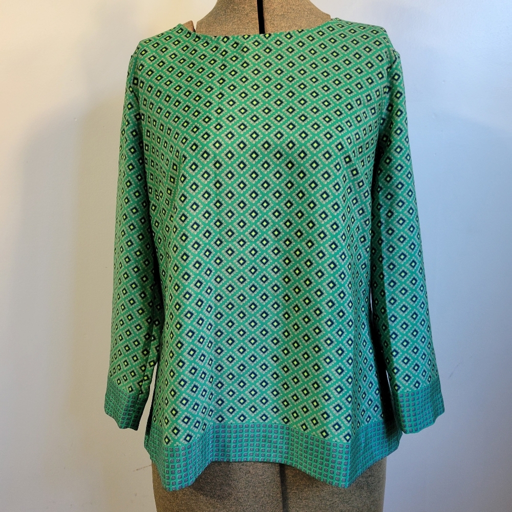 J Crew Green Blouse Size Small